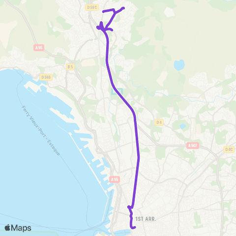 RTM Canebière Bourse - Notre Dame Limite map