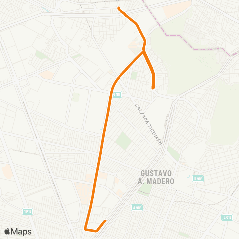 RTP Zacatenco - Metro Potrero map