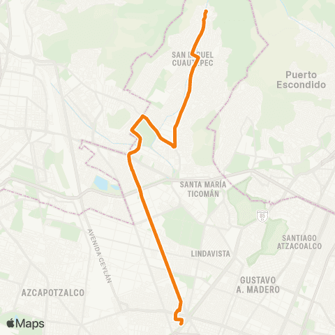 RTP Ampliación Malacates - Metro la Raza (Linea 3) map