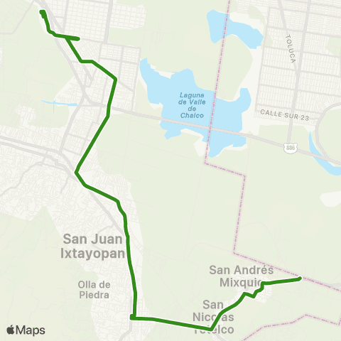 RTP Mixquic - Metro Tláhuac map