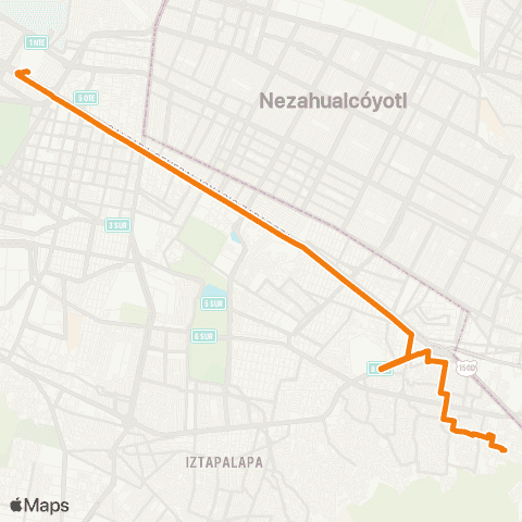 RTP San Miguel Teotongo / Guadalupe - Metro Zaragoza map