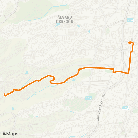 RTP Puerta Grande - Metro Mixcoac map