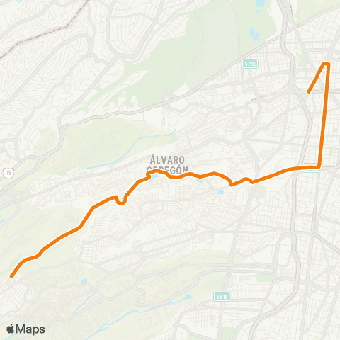 RTP Ampliación Jalalpa - Metro Tacubaya (Av. Jalisco) map