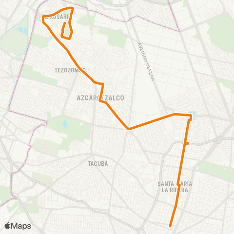 RTP Metro el Rosario - Sullivan map