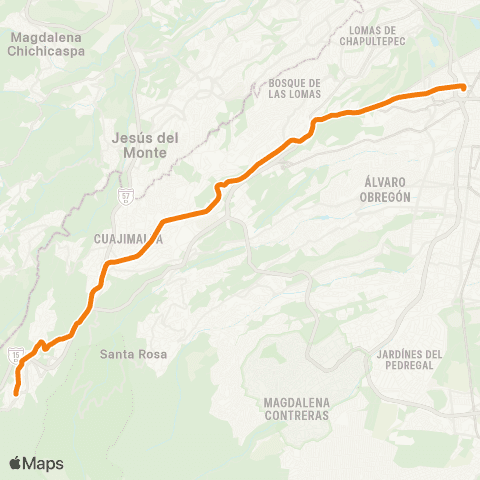 RTP La Pila - Metro Tacubaya map