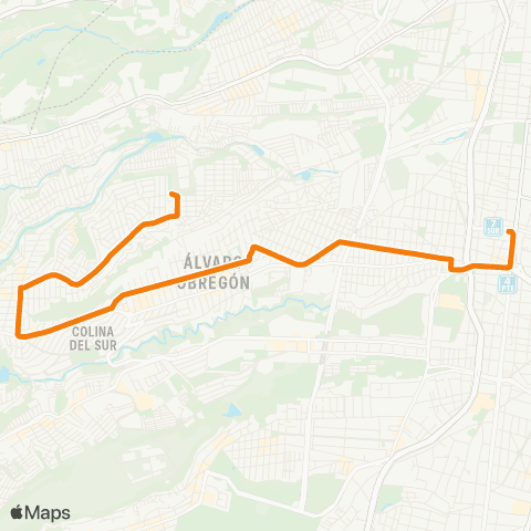 RTP Presidentes - Metro Mixcoac map