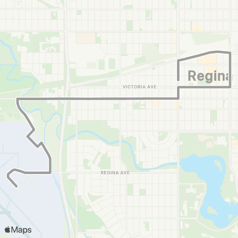 Regina Transit Airport - Downtown map