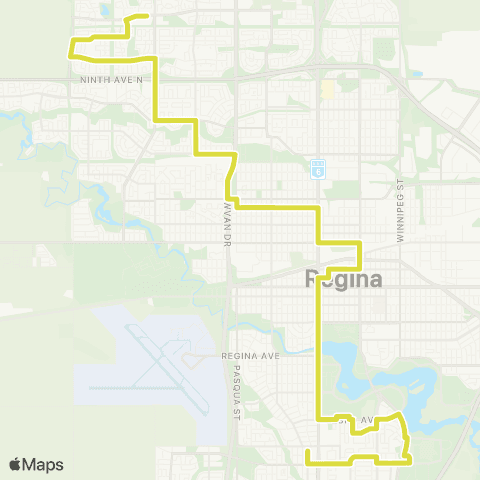 Regina Transit Hillsdale - Walsh Acres map