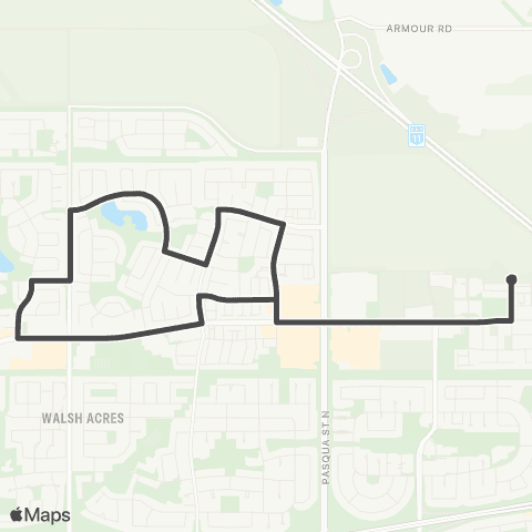 Regina Transit Hawkstone - Lakeridge map