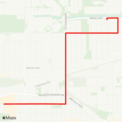 Regina Transit Workshop map
