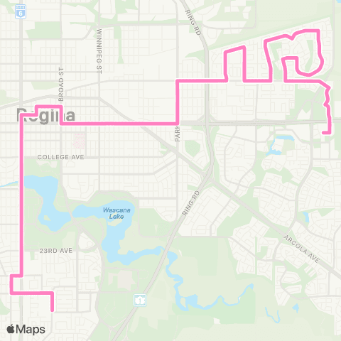 Regina Transit Extra 255 map