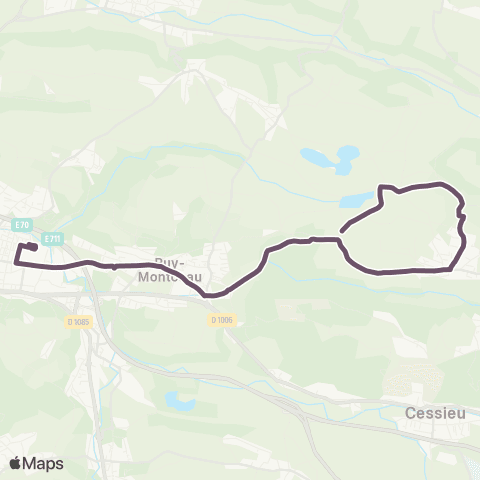 Ruban - Scolaire Boussieu / Ruy-Montceau - Collège Pré-Bénit map