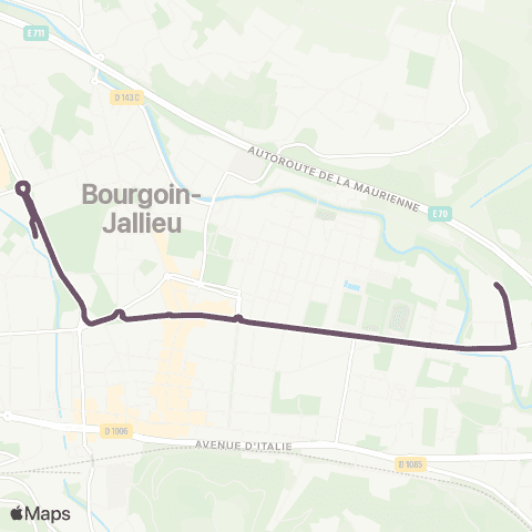 Ruban - Scolaire Barbusse Gare routière - Lycée Aubry map