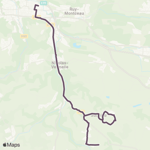 Ruban - Scolaire École Badinières / Châteauvilain - Collège Pré-Bénit map
