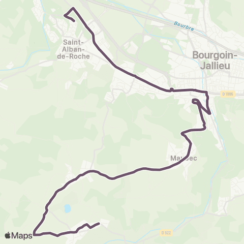 Ruban - Scolaire Crachier - Maubec - Collège Hawking map
