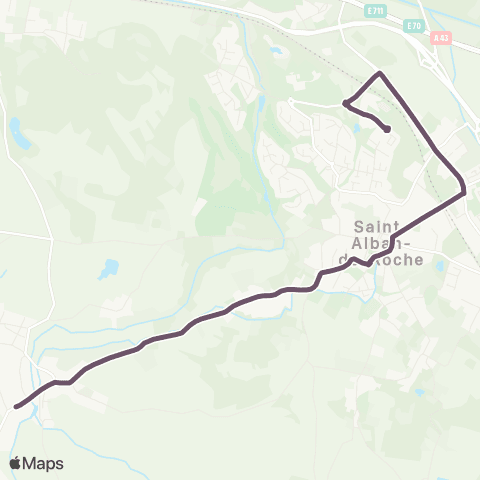 Ruban - Scolaire Four - St-Alban-de-Roche - Collège Hawking map