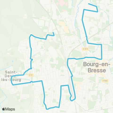Rubis St Denis Collège - Hôp. Fleyriat - Carré Amiot - Gare SNCF - St Denis Collège map