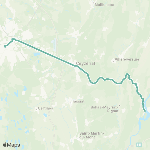 Rubis Desserte Estivale - Ile Chambod map