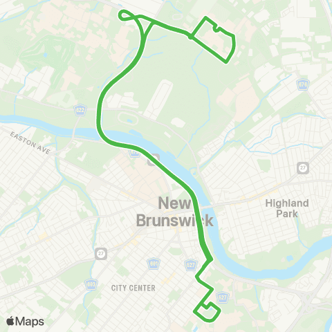 Rutgers (New Brunswick) Douglass - Livingston map