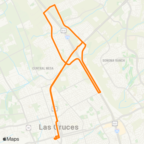 Road Runner Route 1 map