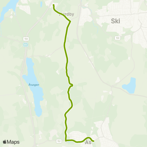 Ruter Skoleskyss Kongeveien - Nordby skole map