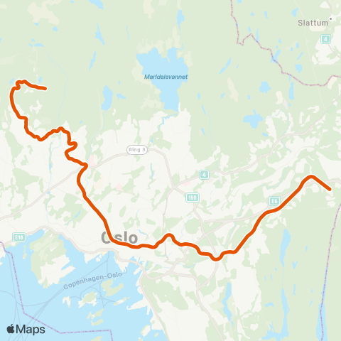 Ruter Østerås - Ellingsrudåsen map