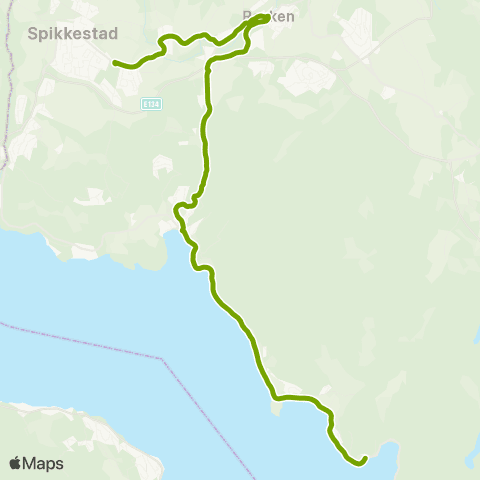 Ruter Skoleskyss Grimsrud - Spikkestad ungdomsskole map
