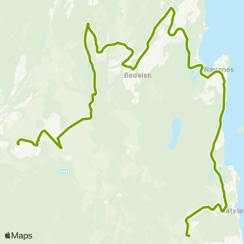 Ruter Skoleskyss Sundbykrysset - Morbergtoppen - Røyken vgs. map