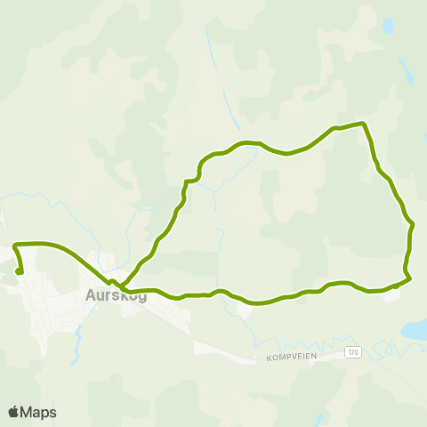 Ruter Skoleskyss Finstadbru - Haneborg skole - Aursmoen skole map