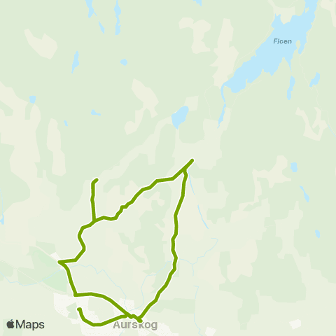 Ruter Skoleskyss Aursmoen skole - Ulviken - Haneborg skole map