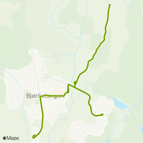 Ruter Skoleskyss Bjørkelangen skole - Smedsrud - Rud - Bjørkelangen map