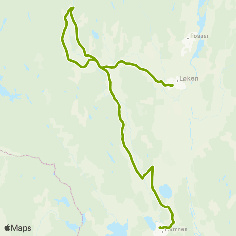 Ruter Skoleskyss Løken - Momoen - Ovrum - Bråte map
