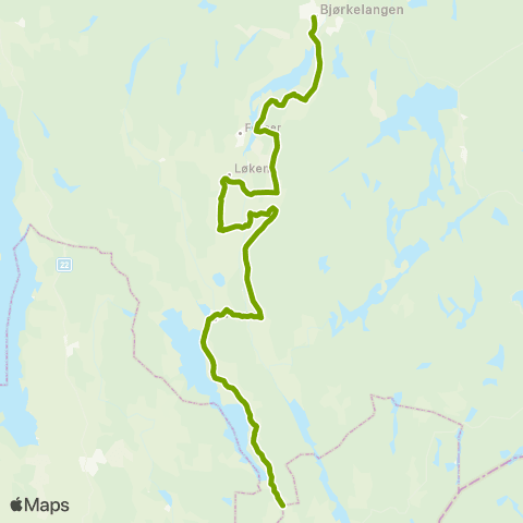 Ruter Skoleskyss Basmo - Bråte - Løken - Fosser - Bjørkelangen map