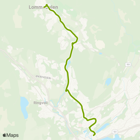 Ruter Slalåmveien - Mølledammen - Sandvika map