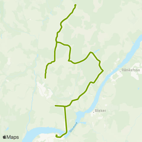 Ruter Skoleskyss Bingsfoss - Ormstad map