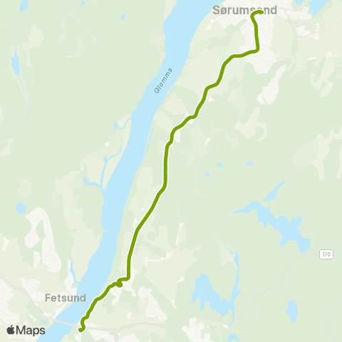 Ruter Skoleskyss Sundet - Sørumsand map
