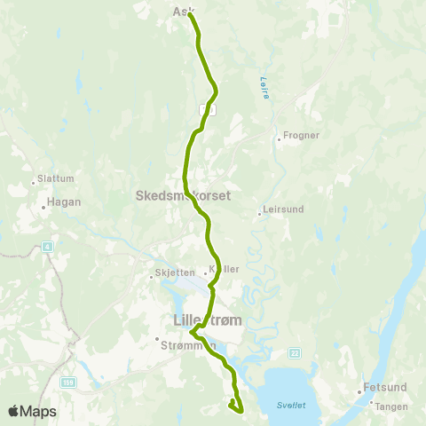 Ruter Skoleskyss Ask - Lillestrøm - Rælingen vgs. map