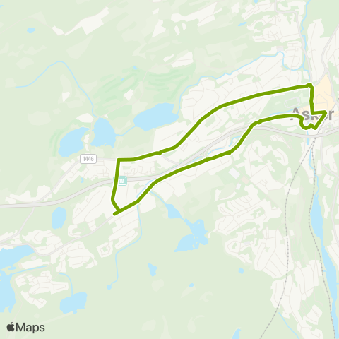 Ruter Asker - Ånnerud - Vardåsen - Drengsrud map