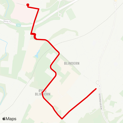 Ruter Buss for linje 17 map