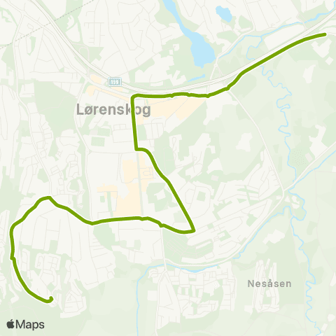 Ruter Skoleskyss Vallerudtoppen - Skåreråsen - Ahus - Knatten map