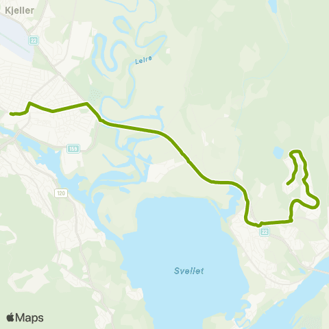 Ruter Garderåsen - Lillestrøm map