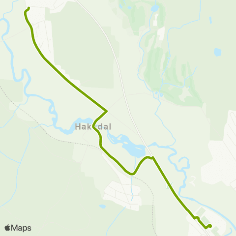 Ruter Skoleskyss Elvetangen - Kongskog map