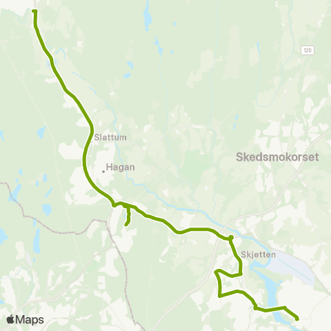 Ruter Skoleskyss Lillestrøm - Skjetten - Holum skog - Bjertnes vgs map