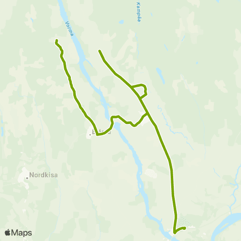 Ruter Skoleskyss Frilset / Bårstad - Fenstad - Vormsund map