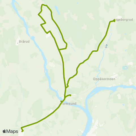 Ruter Skoleskyss Skogbygda - Vormsund - Neskollen map