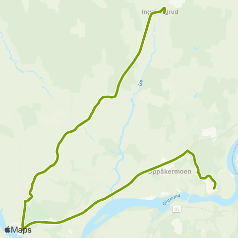 Ruter Skoleskyss Bjertnestunet - Skogbygda map