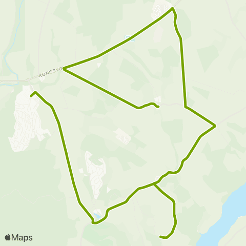 Ruter Skoleskyss Fuglefjellet - Hvam - Neskollen map