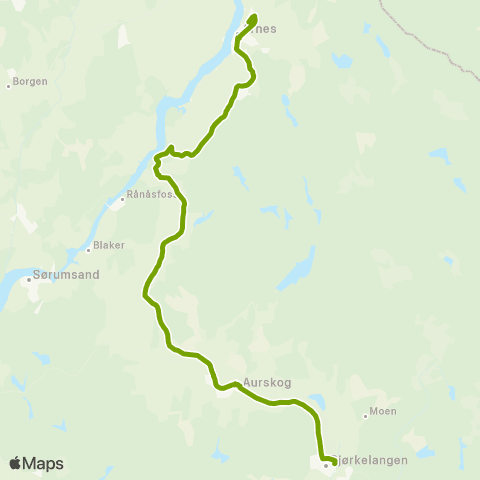 Ruter Skoleskyss Bjørkelangen - Aurskog - Hellne - Haga - Nes vgs. map