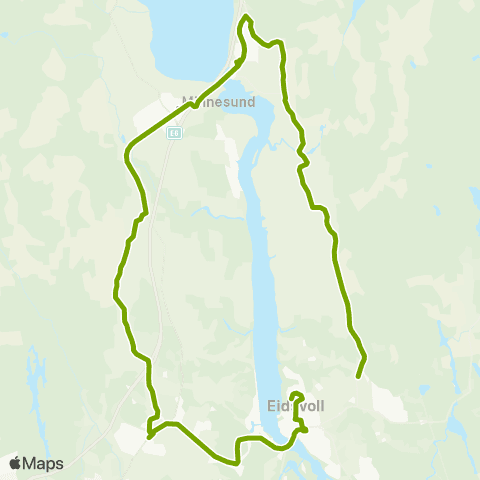 Ruter Skoleskyss Tømtedalen - Eidsvoll map