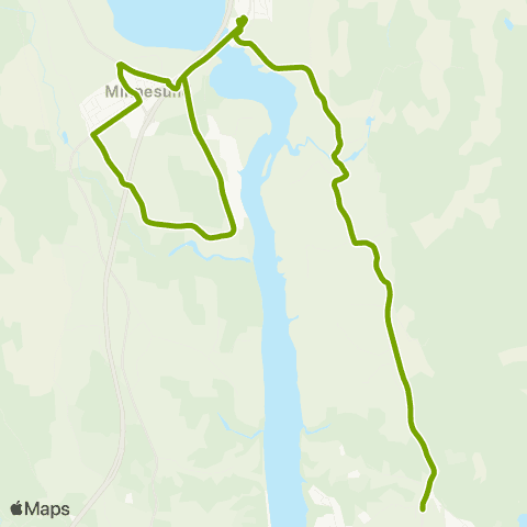Ruter Skoleskyss Nygård / Vestheim - Sandvoll - Langset map